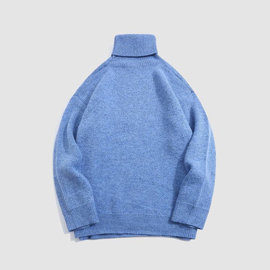 Style Core Aesthetics, New Style Trends Cute Shark Pattern Turtleneck Knit Sweater
