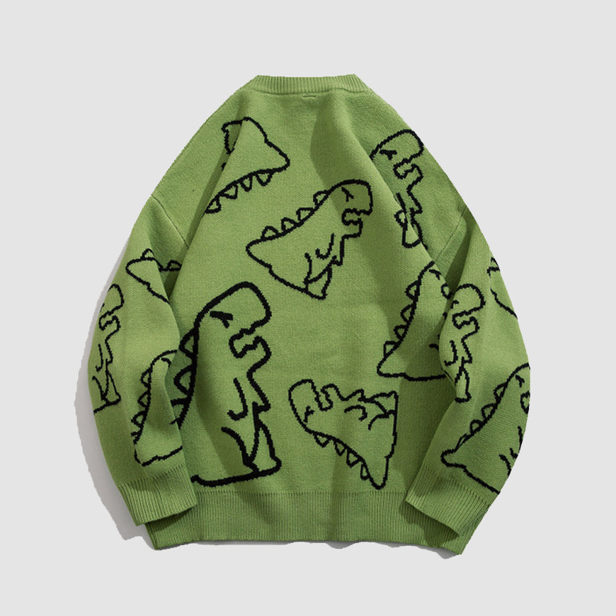 Style Core Aesthetics, New Style Trends Dinosaur Printed Sweater