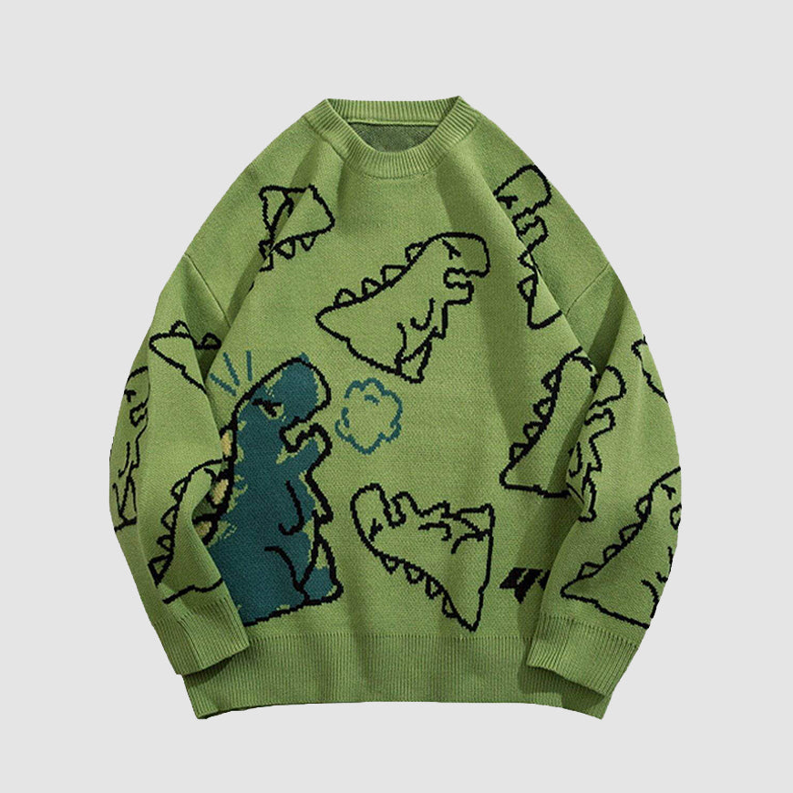 Style Core Aesthetics, New Style Trends Dinosaur Printed Sweater