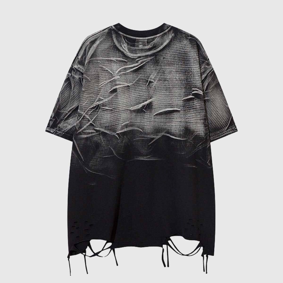 Style Core Aesthetics, New Style Trends Distressed Graphic Oversized T-Shirt