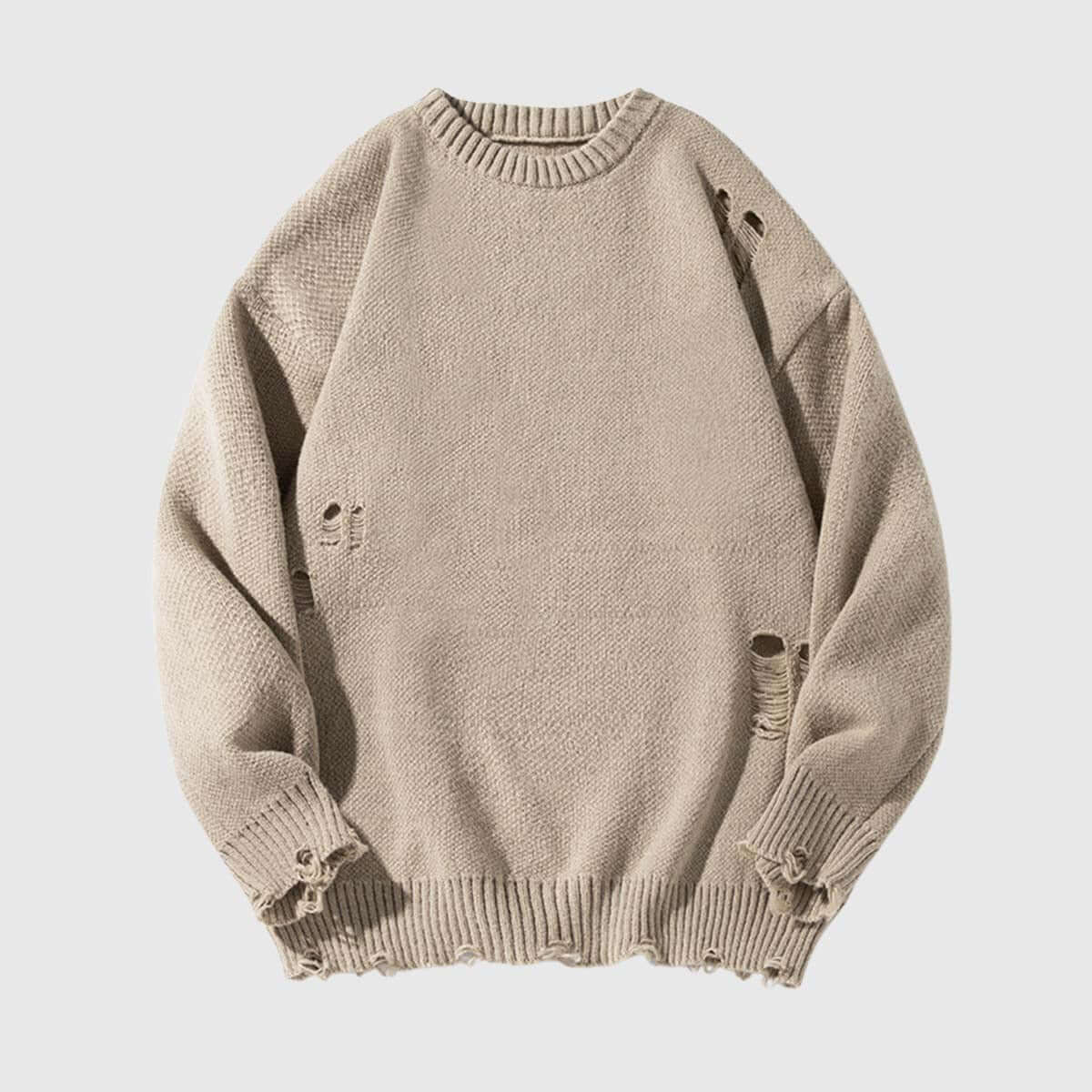 Style Core Aesthetics, New Style Trends Distressed Knit Pullover Sweater
