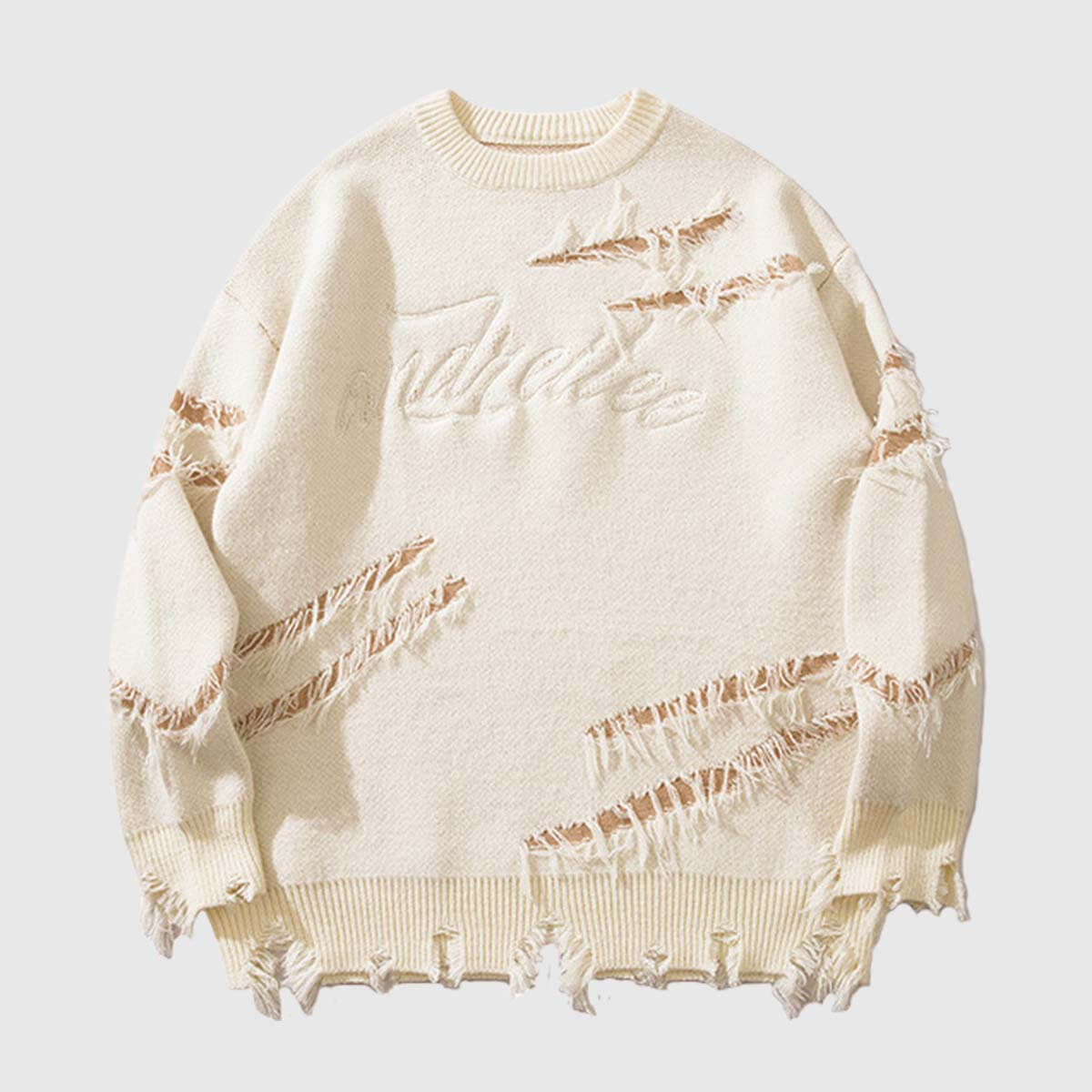 Style Core Aesthetics, New Style Trends Distressed Knit Pullover Sweater