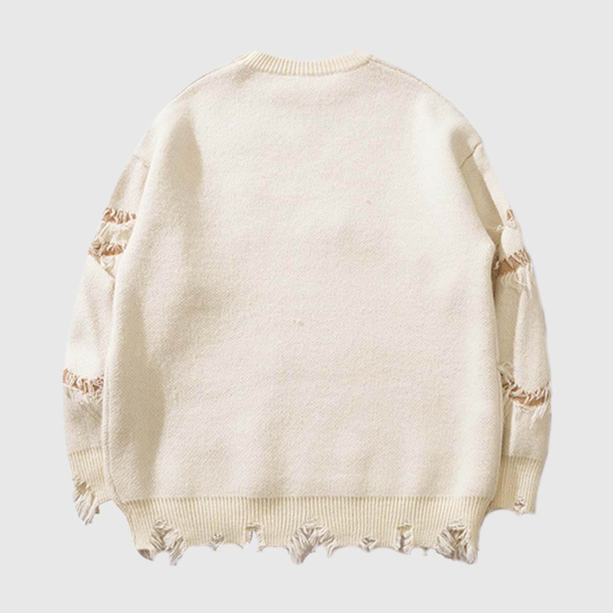 Style Core Aesthetics, New Style Trends Distressed Knit Pullover Sweater