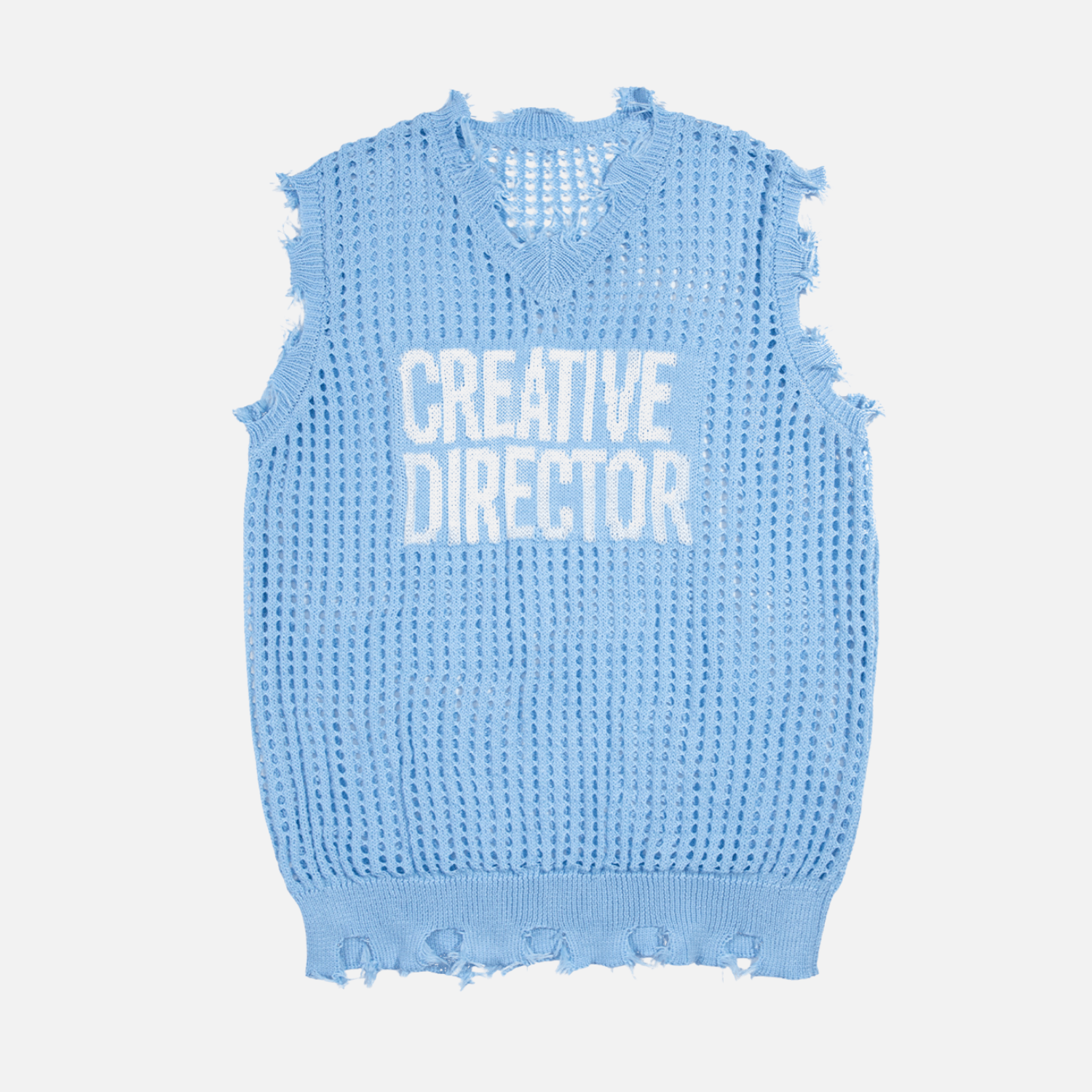 Style Core Aesthetics, New Style Trends Distressed Letter Knit Vest