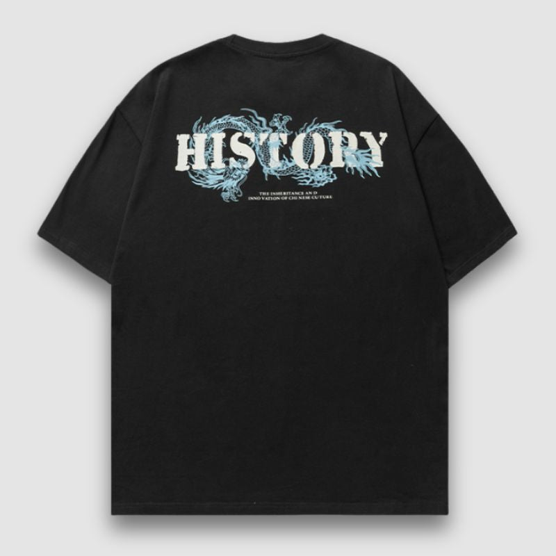 Style Core Aesthetics, New Style Trends Dragon Pattern Printed Tee