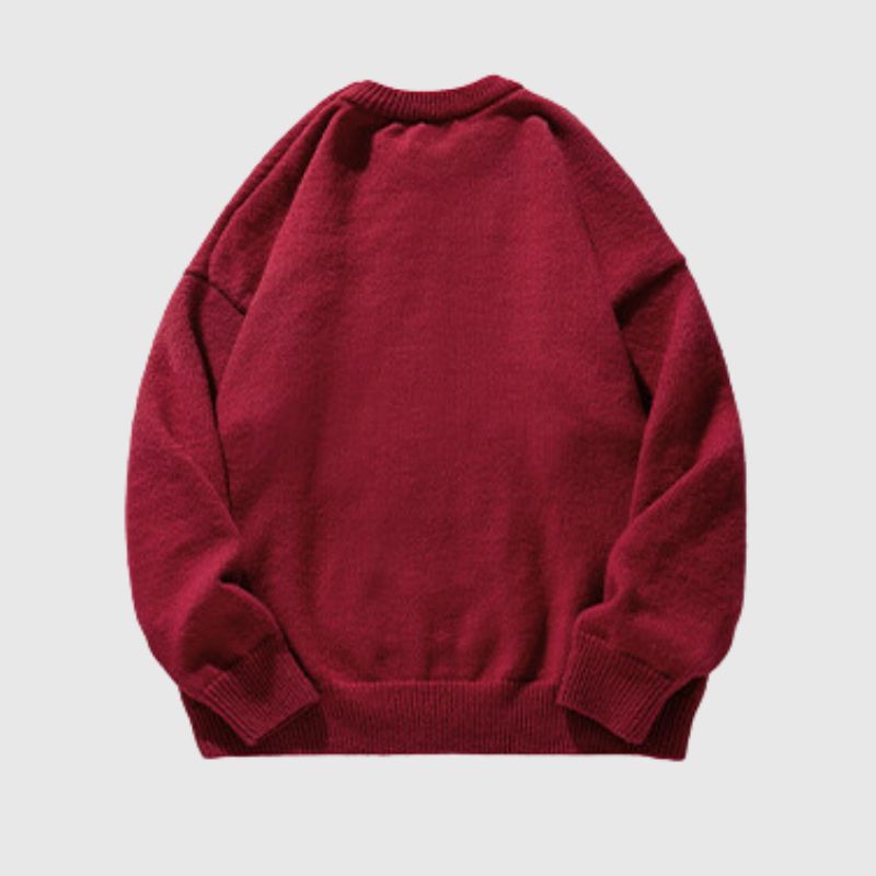 Style Core Aesthetics, New Style Trends Dragon-Themed Loose Knit Sweater