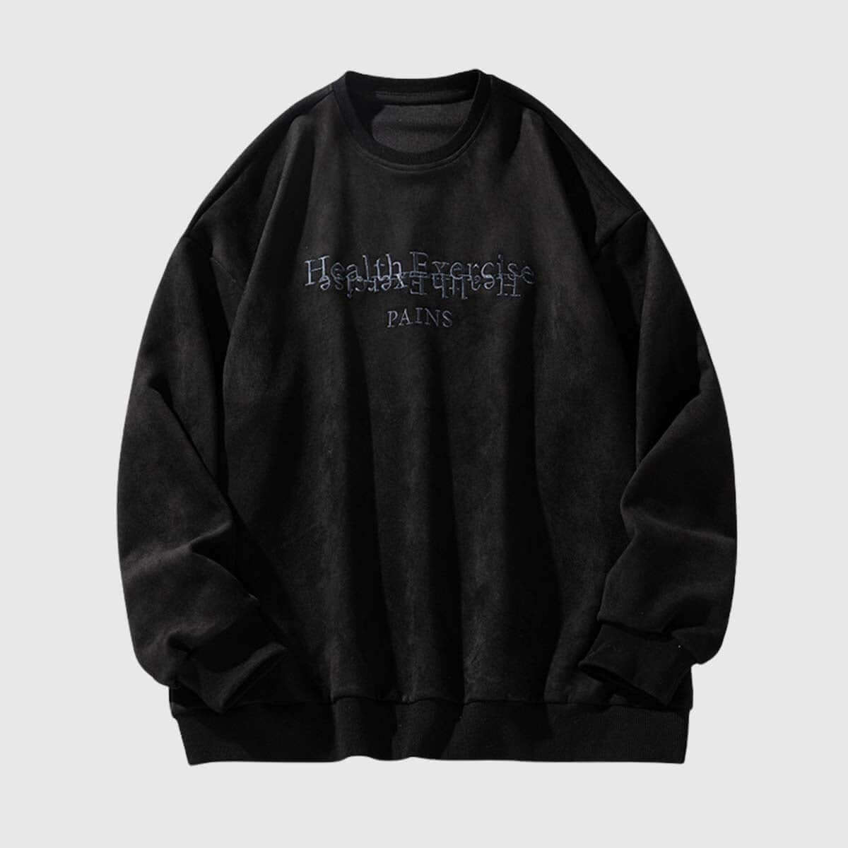 Style Core Aesthetics, New Style Trends Embroidered Oversized Sweatshirt