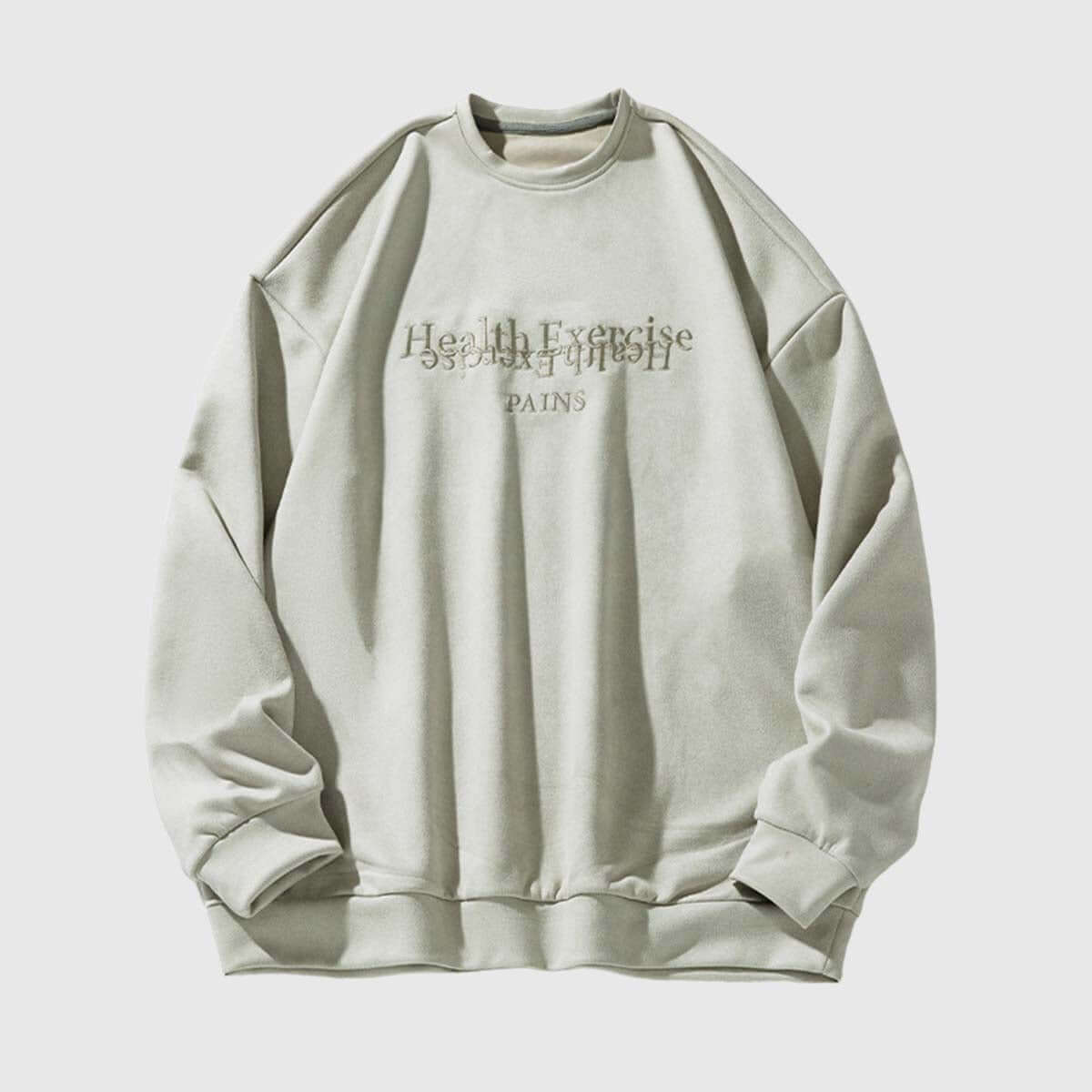 Style Core Aesthetics, New Style Trends Embroidered Oversized  Sweatshirt