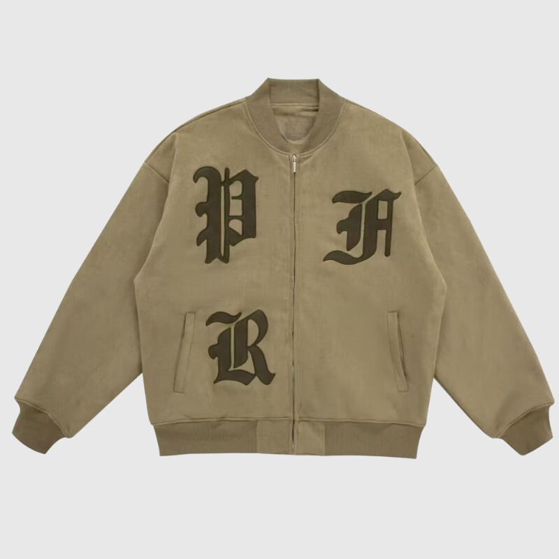 Style Core Aesthetics, New Style Trends Embroidered Suede Baseball Jacket