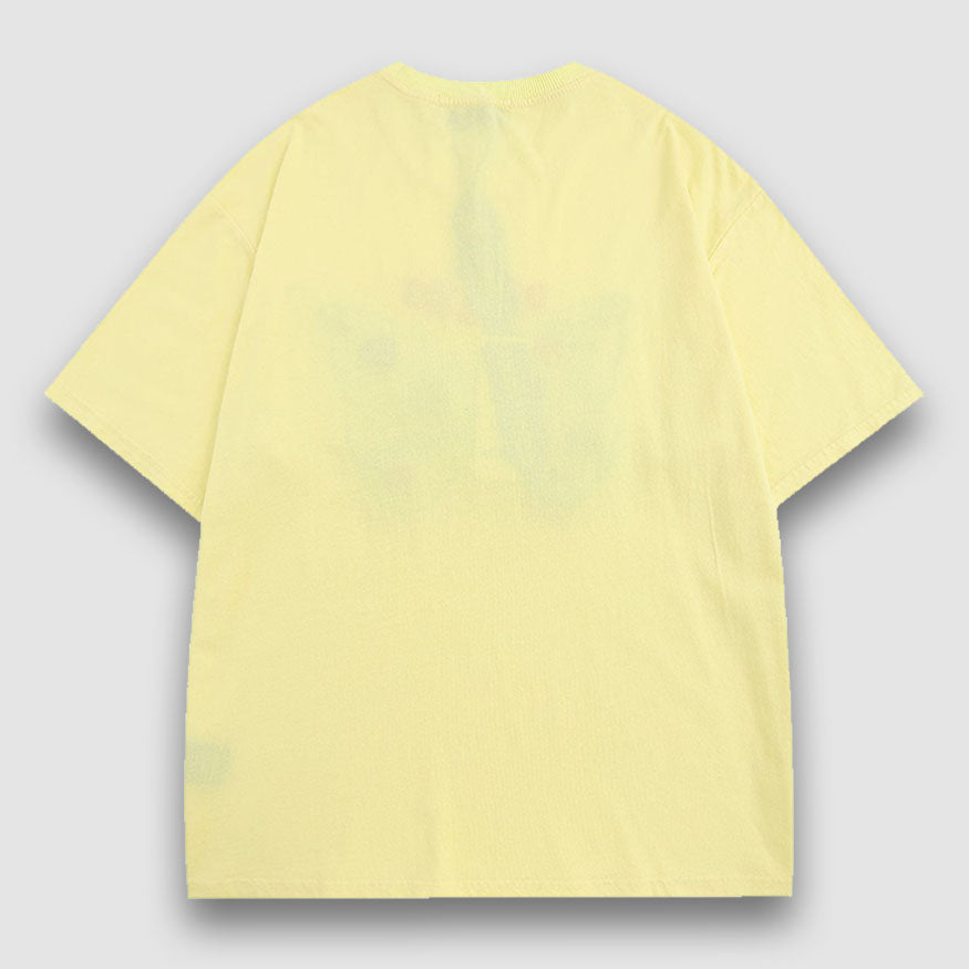 Style Core Aesthetics, New Style Trends Embroidery Butterfly Denim Patch Tee