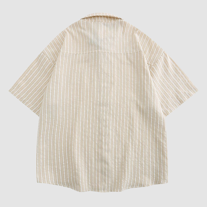 Style Core Aesthetics, New Style Trends Flower Stripe Shirt
