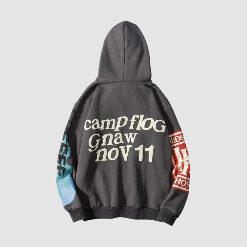 Style Core Aesthetics, New Style Trends Foamy Love Letter Graffiti Hoodie