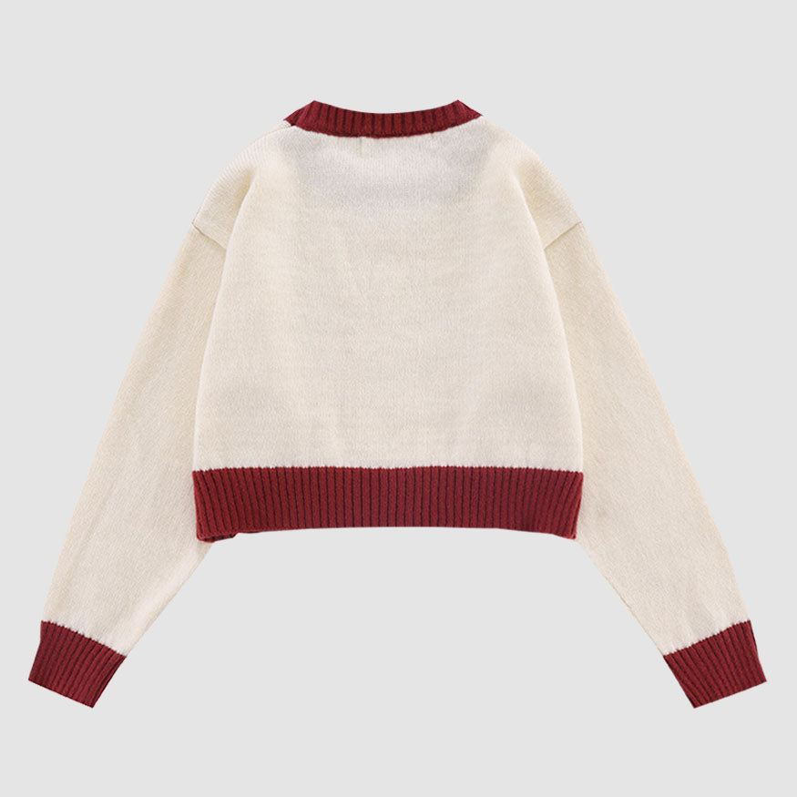 Style Core Aesthetics, New Style Trends Forest Photo Print Cropped Sweater