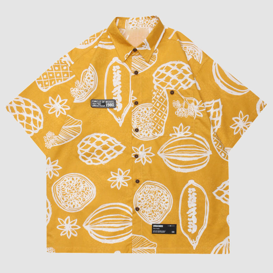 Style Core Aesthetics, New Style Trends Fruit Graffiti Summer Shirt