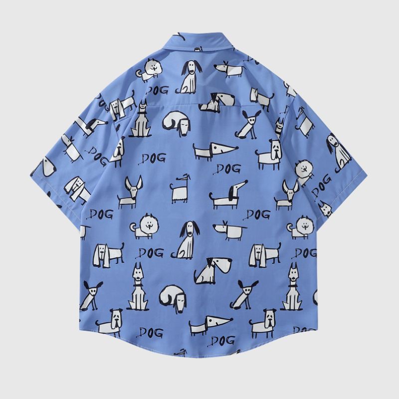 Style Core Aesthetics, New Style Trends Fun Cartoon Print Shirt