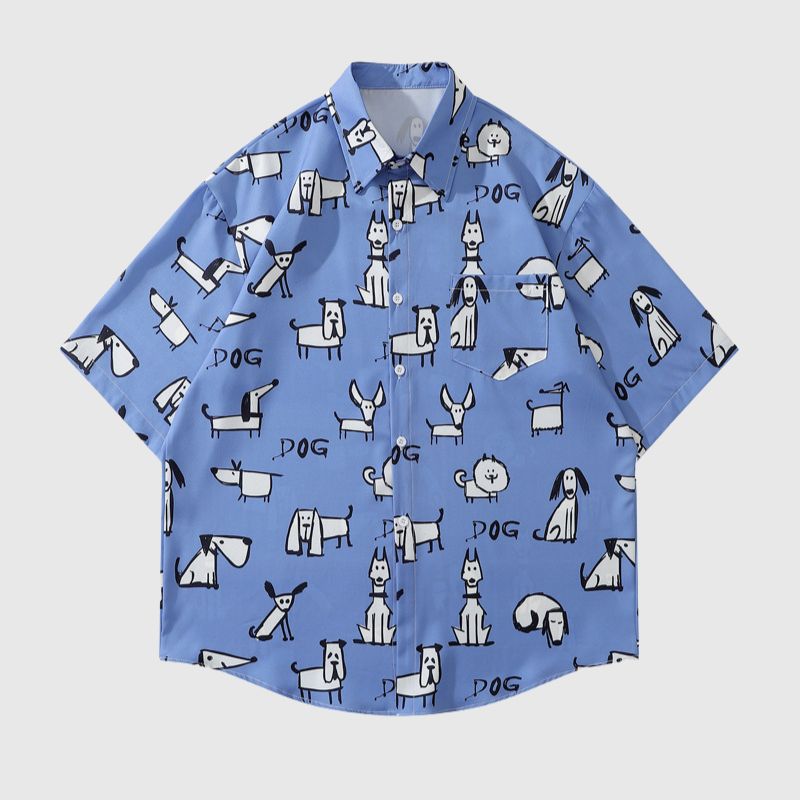 Style Core Aesthetics, New Style Trends Fun Cartoon Print Shirt