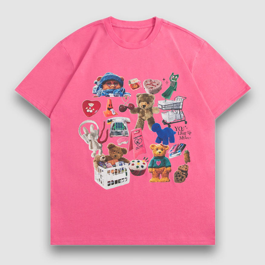 Style Core Aesthetics, New Style Trends Funny Bear Print Tee