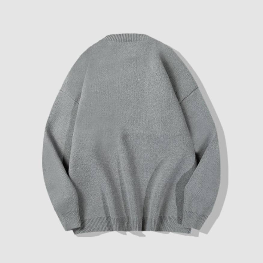 Style Core Aesthetics, New Style Trends Gesture Print Knitted Sweater