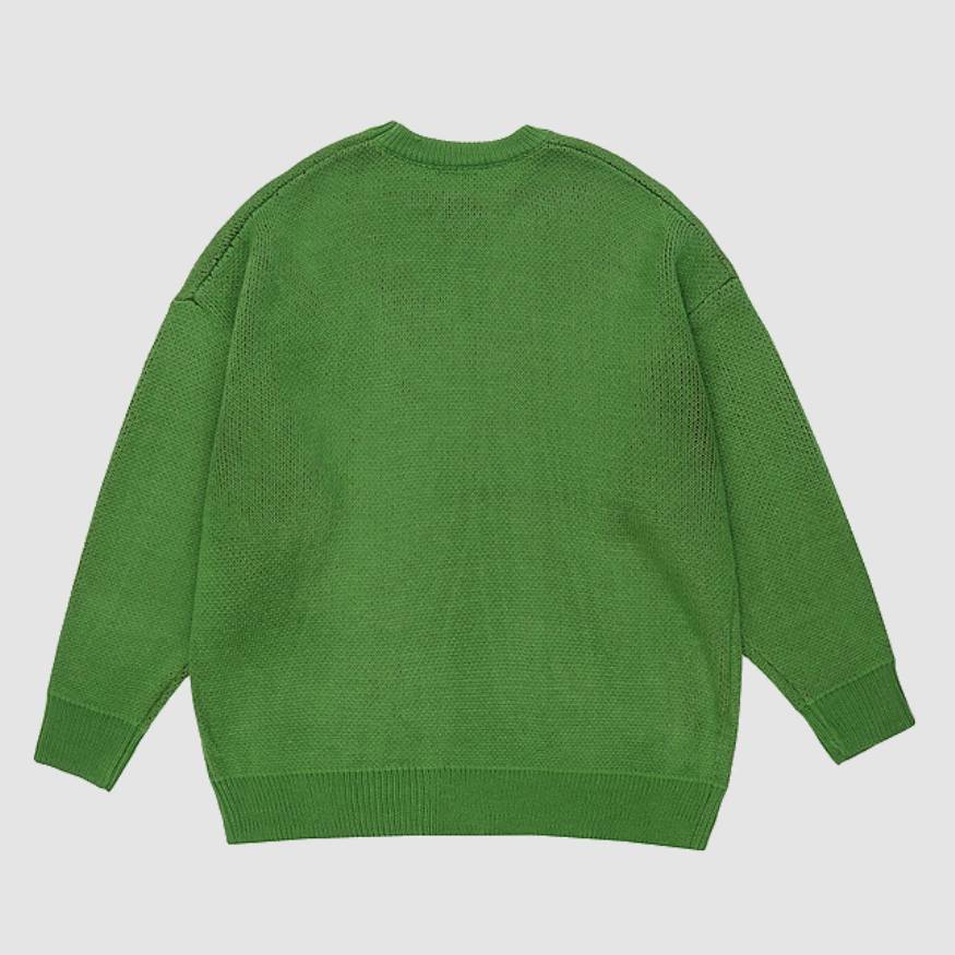 Style Core Aesthetics, New Style Trends GOOD NIGHT Bear Pattern Sweater
