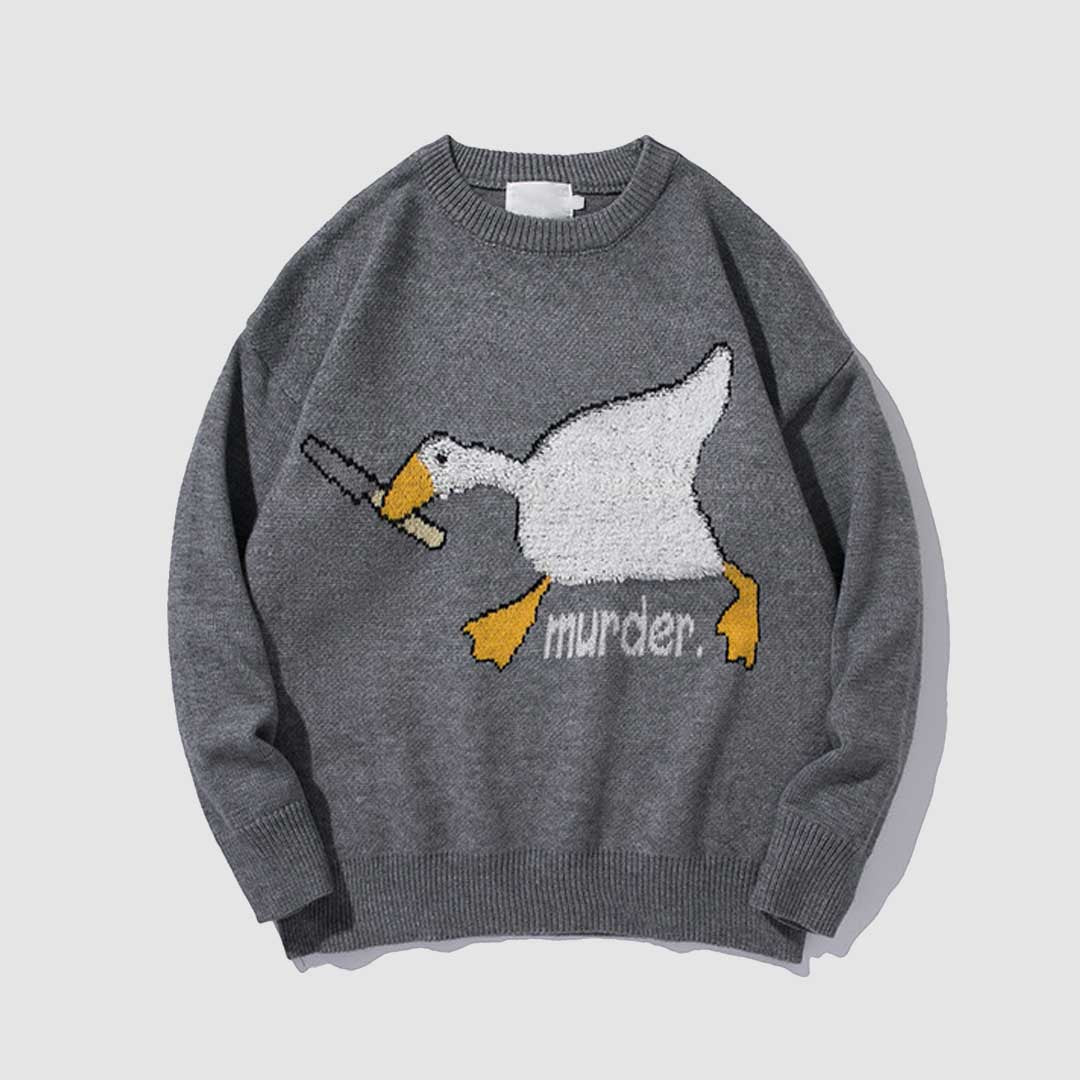 Style Core Aesthetics, New Style Trends Goose Print Sweater
