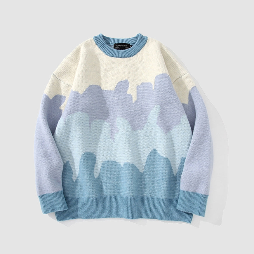 Style Core Aesthetics, New Style Trends Gradient Camouflage Striped Sweater