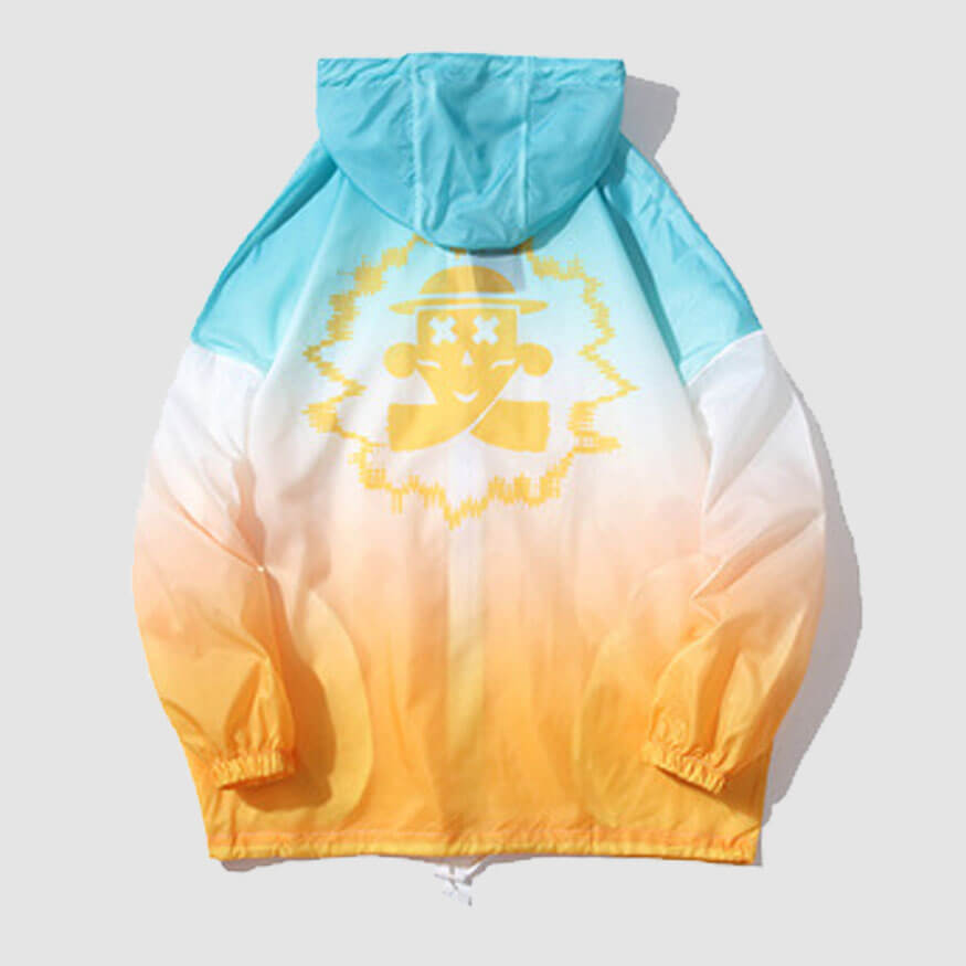Style Core Aesthetics, New Style Trends Gradient Color Hooded Sunproof QD Jacket