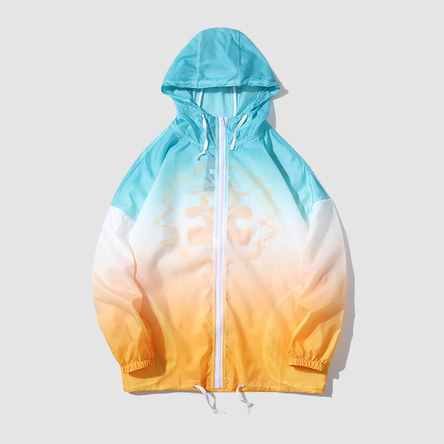 Style Core Aesthetics, New Style Trends Gradient Color Hooded Sunproof QD Jacket