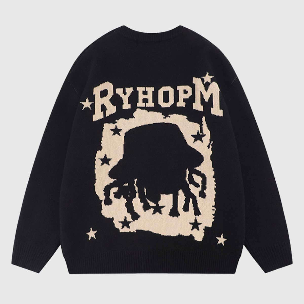 Style Core Aesthetics, New Style Trends Graphic Embroidered Knit Sweater