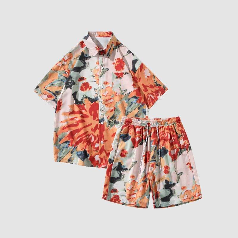 Style Core Aesthetics, New Style Trends Hawaiian Graffiti Print Set