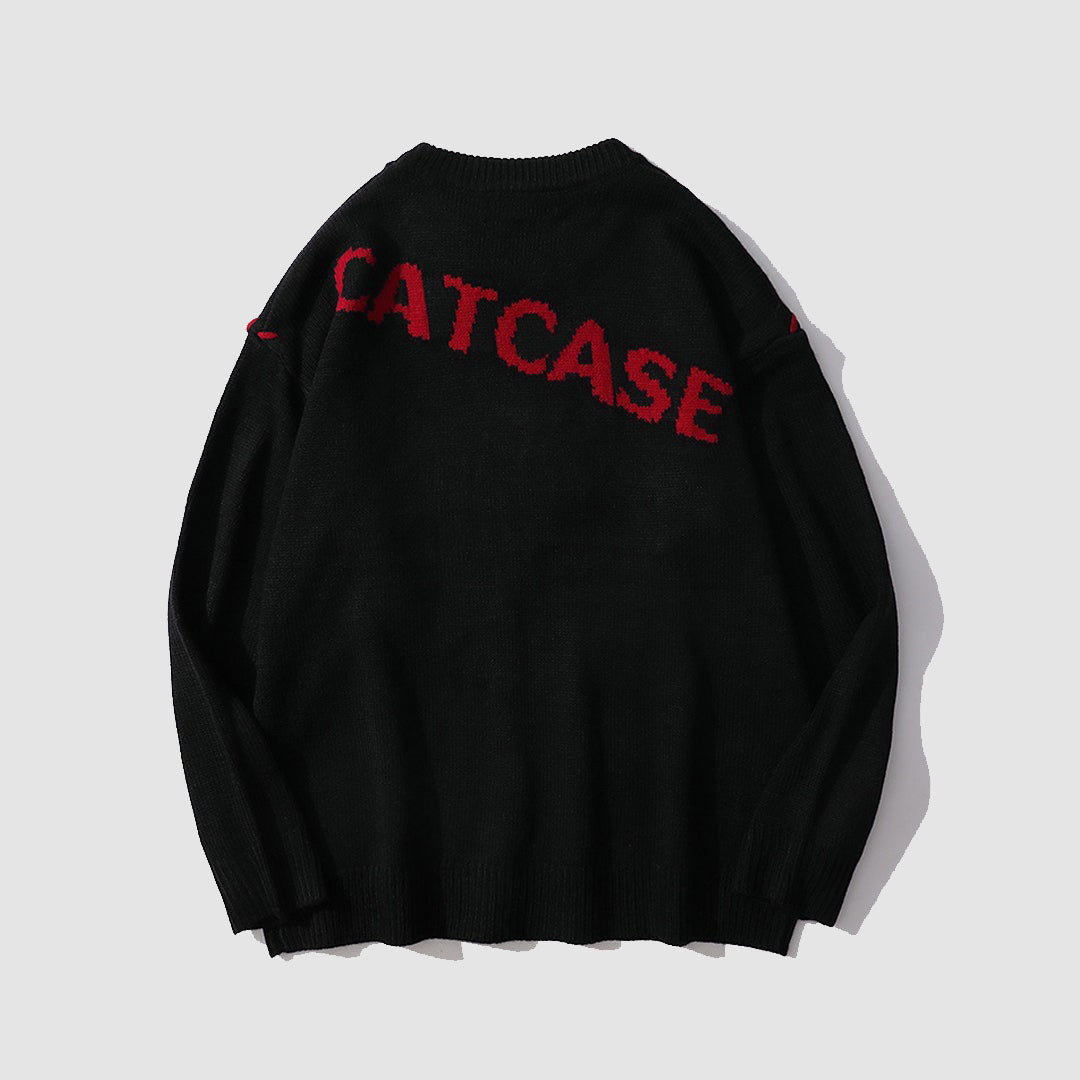 Style Core Aesthetics, New Style Trends Heart Patch Embroidery Print Sweater