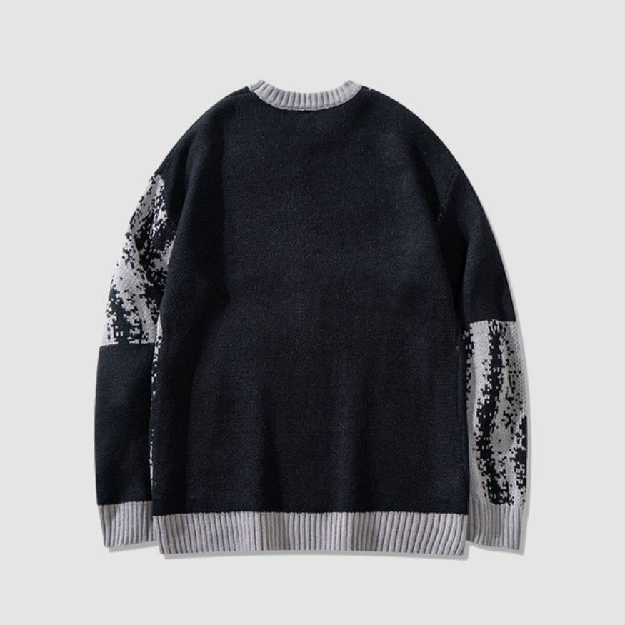 Style Core Aesthetics, New Style Trends Heart Pattern String Stitching Sweater