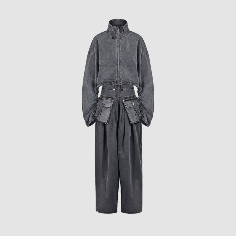 Style Core Aesthetics, New Style Trends High Waist Denim Set