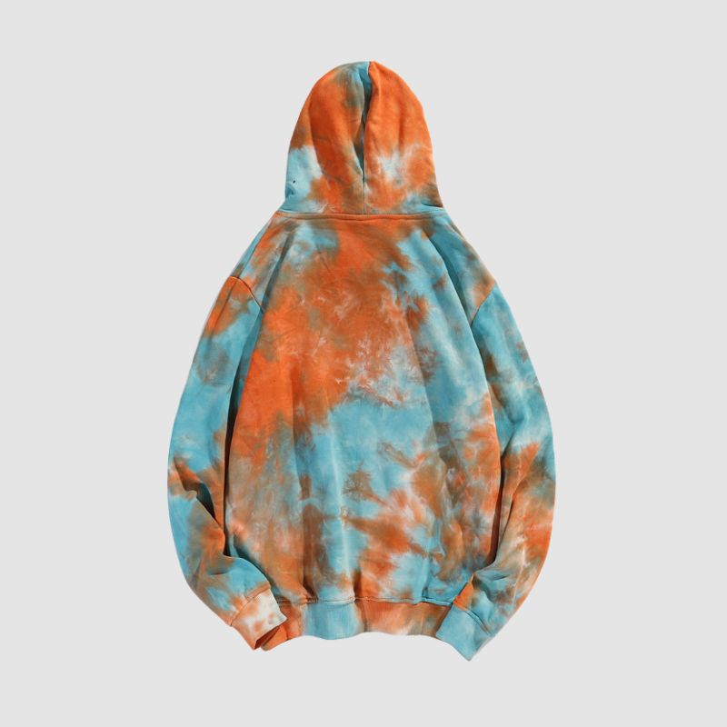 Style Core Aesthetics, New Style Trends Hip-Hop Tie-Dye Hooded Sweatshirt