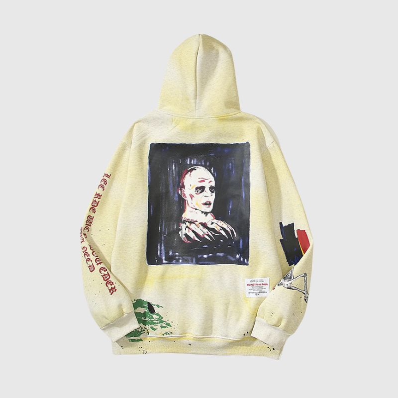 Style Core Aesthetics, New Style Trends Hyakki Graffiti Print Hoodie