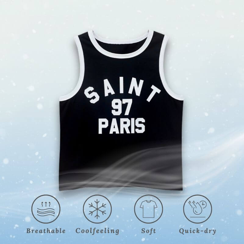 Style Core Aesthetics, New Style Trends Ice Silk Letter Print Tank Top