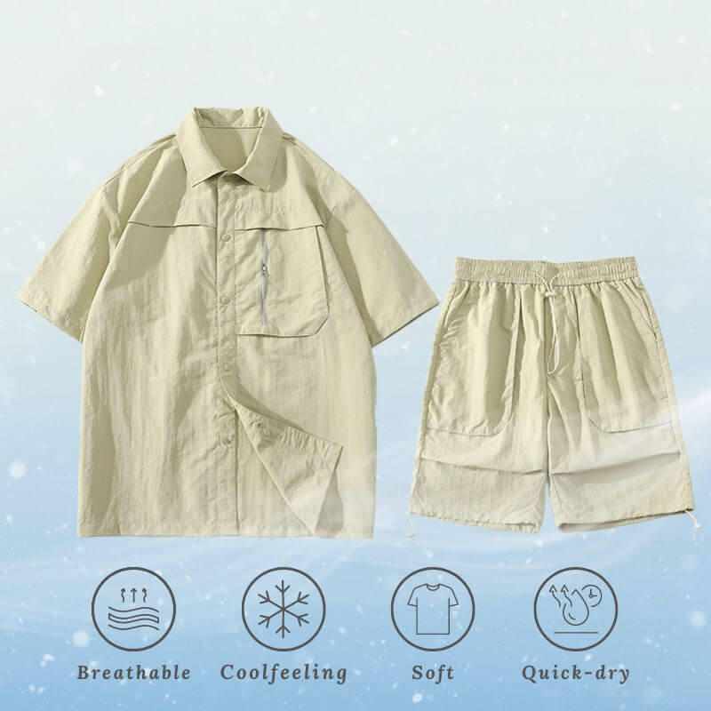 Style Core Aesthetics, New Style Trends Ice Silk Solid Cargo Set