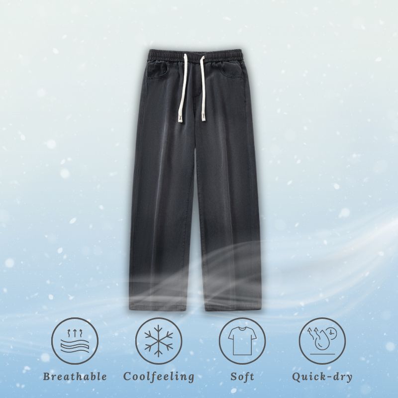 Style Core Aesthetics, New Style Trends Ice Silk Solid Jeans