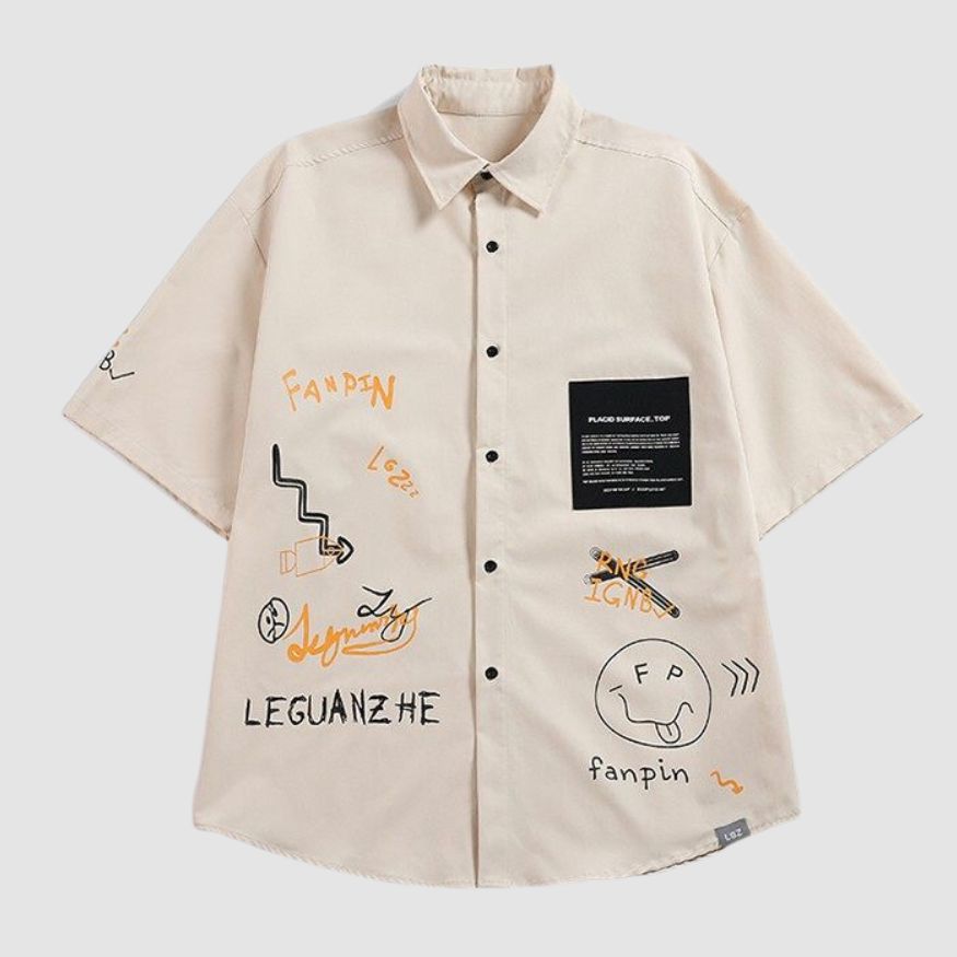 Style Core Aesthetics, New Style Trends Illustrated Shirt Set