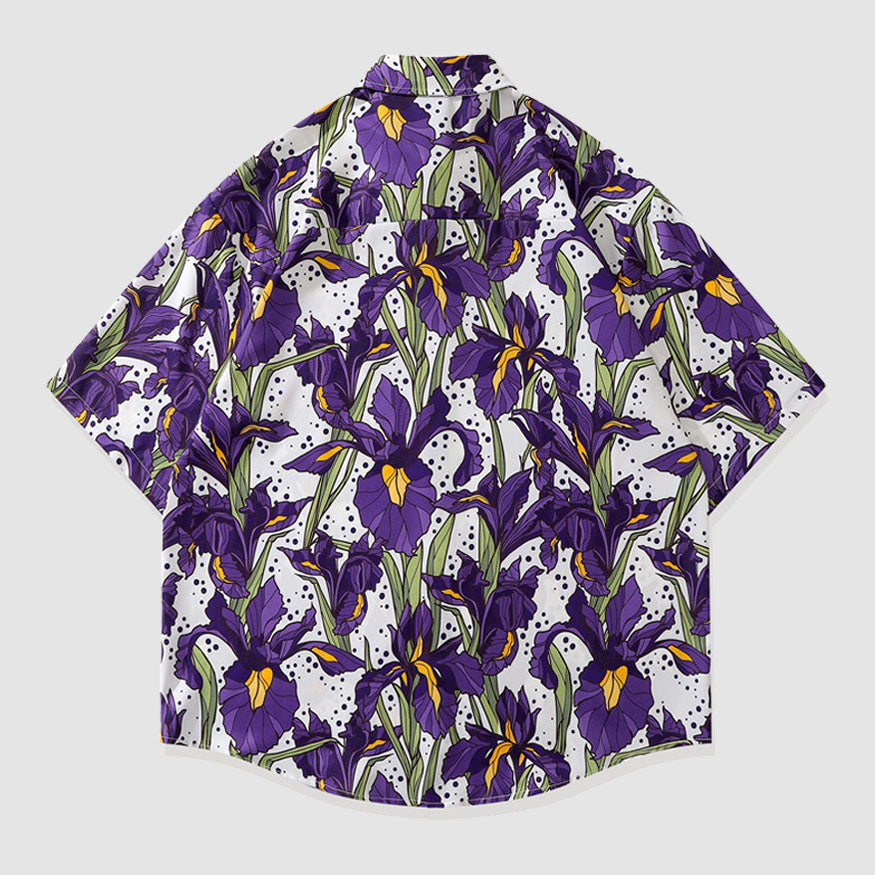 Style Core Aesthetics, New Style Trends Iris Print Summer Shirt