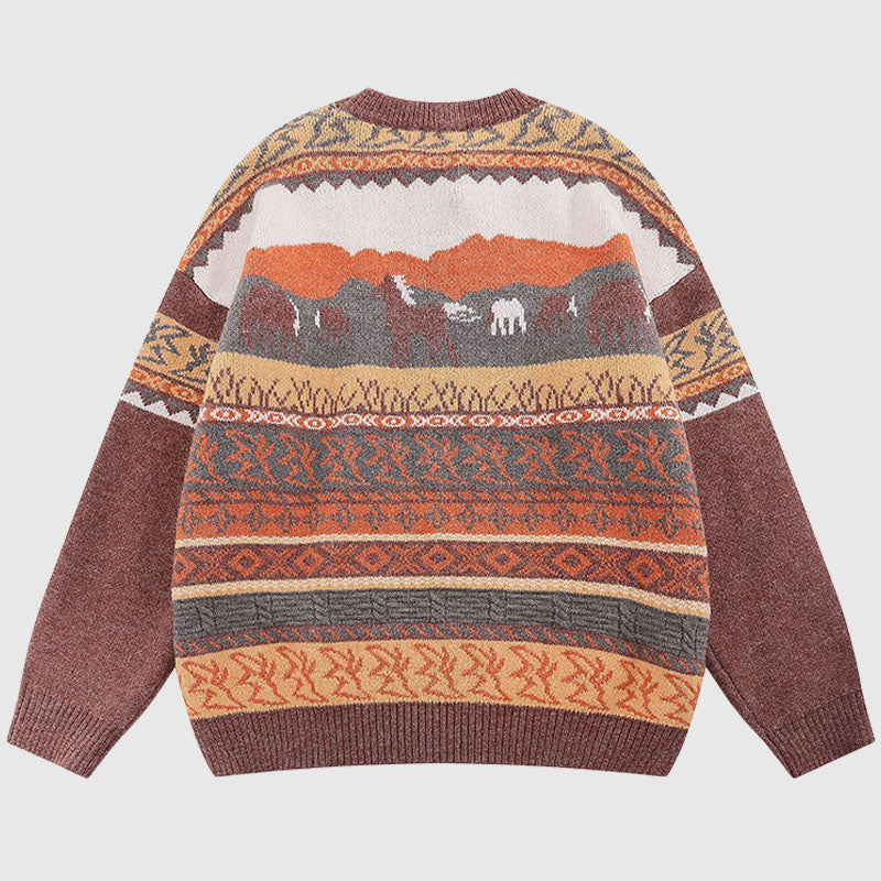 Style Core Aesthetics, New Style Trends Irregular Color Contrast Stripe Pullover