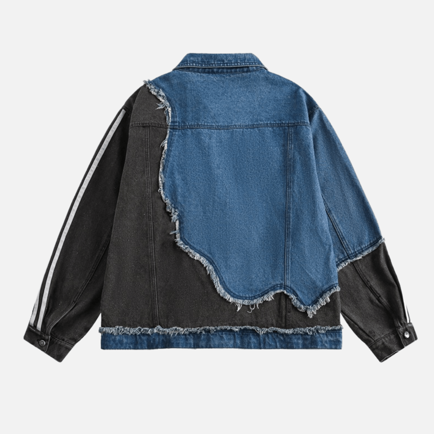 Style Core Aesthetics, New Style Trends Irregular Patchwork Denim Jacket