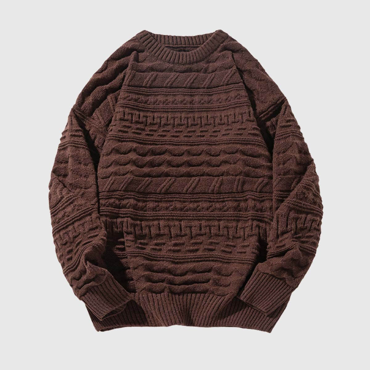 Style Core Aesthetics, New Style Trends Japanese Retro Textured Knit Sweater