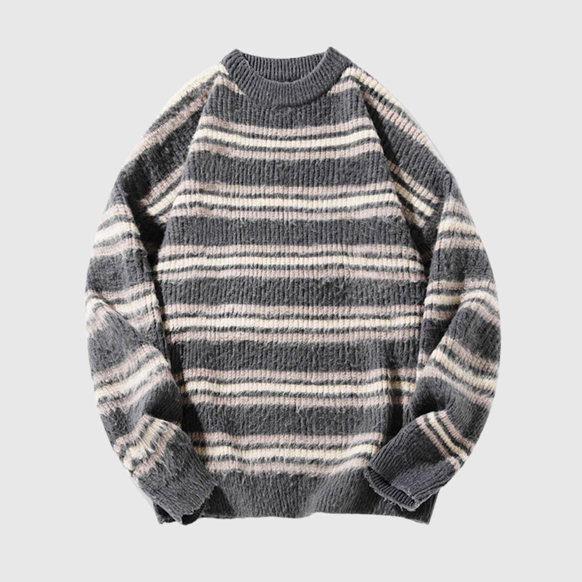 Style Core Aesthetics, New Style Trends Japanese Striped Knit Sweater