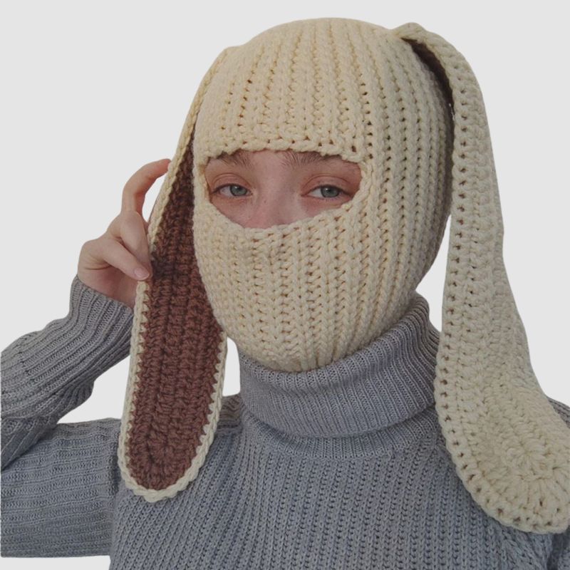 Style Core Aesthetics, New Style Trends Knitted Bunny Ears Design Beanie