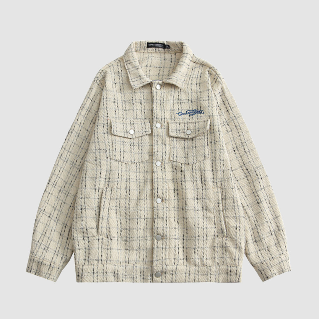 Style Core Aesthetics, New Style Trends Korean Style Trendy Plaid Jacket