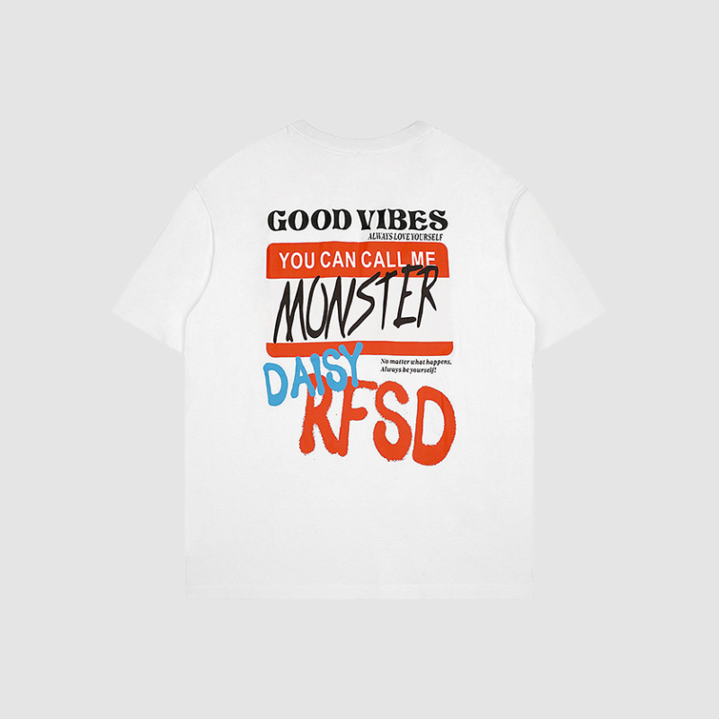 Style Core Aesthetics, New Style Trends Label Print Contrast Tee