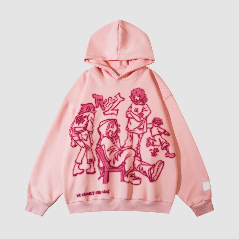 Style Core Aesthetics, New Style Trends Line Person Graphic Hoodies