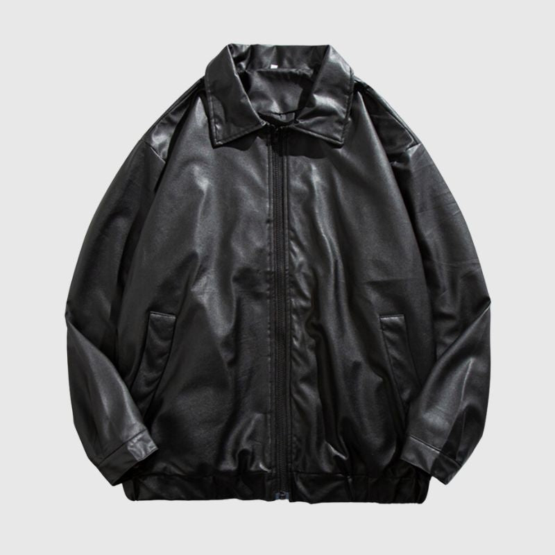 Style Core Aesthetics, New Style Trends Loose Collar Motorcycle Jacket