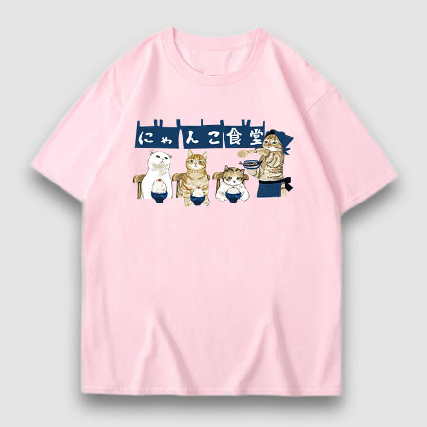 Style Core Aesthetics, New Style Trends Midnight Canteen Cartoon Print Tee