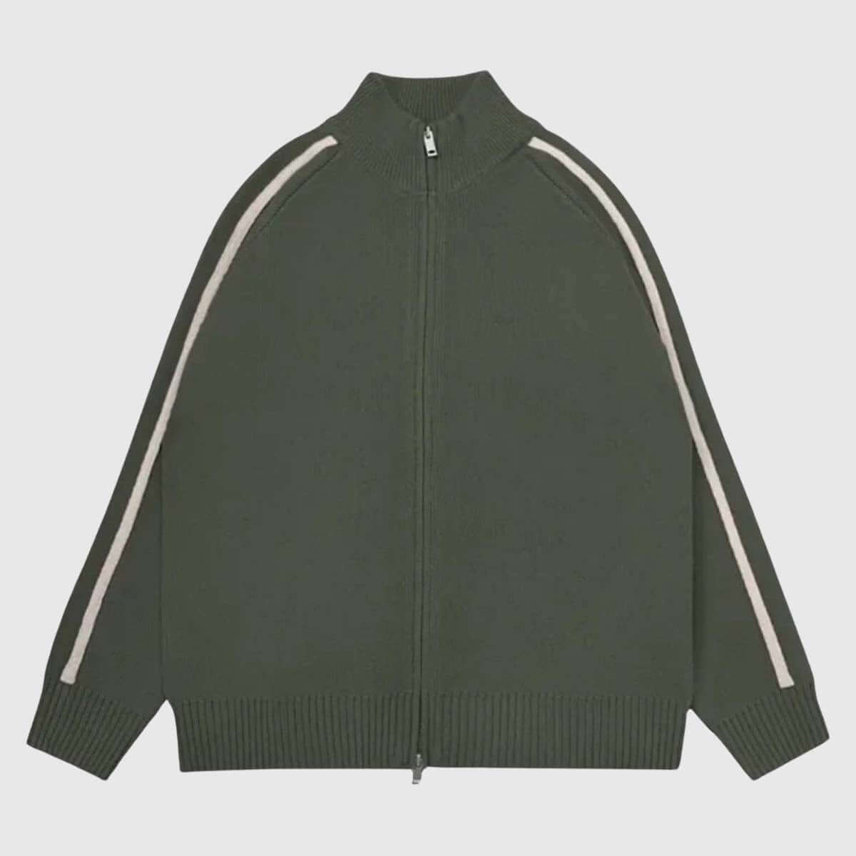 Style Core Aesthetics, New Style Trends Minimalist Stripe Zip-Up Cardigans